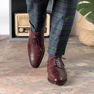 Prestige Longwing Blucher - Burgundy box calf