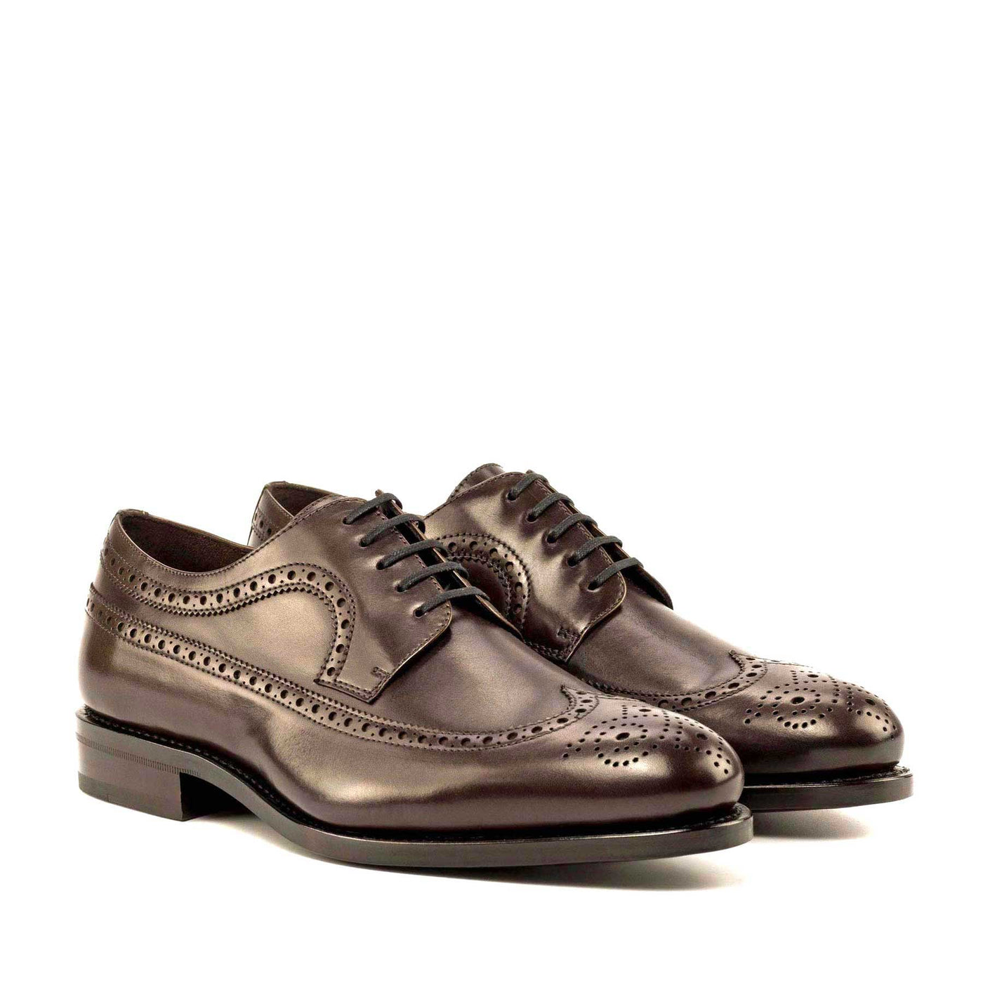 Elegance Longwing Blucher - Dark brown box calf