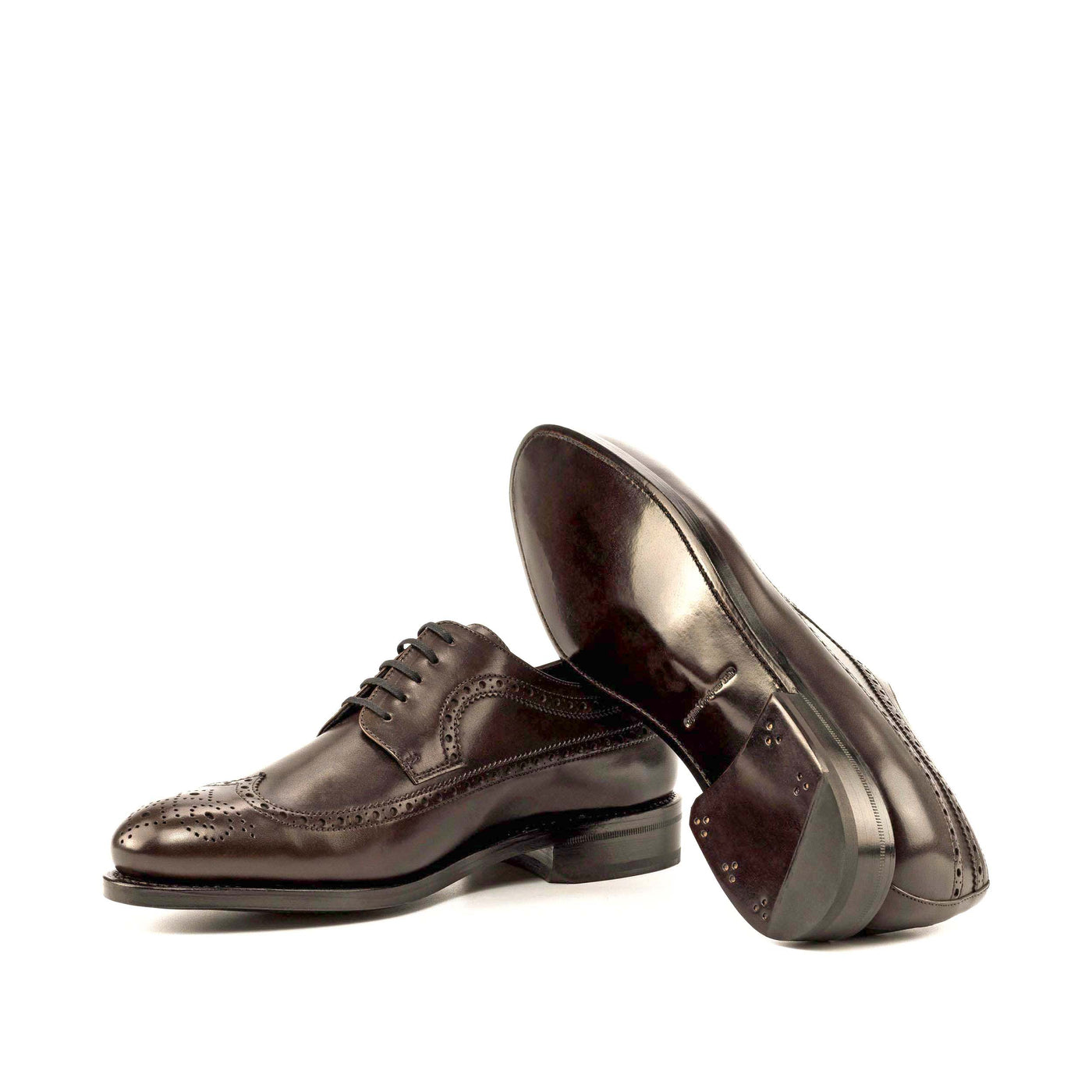 Elegance Longwing Blucher - Dark brown box calf