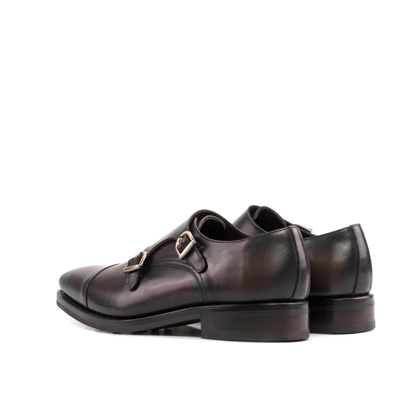 Titan Double Monk - Dark Brown Box Calf