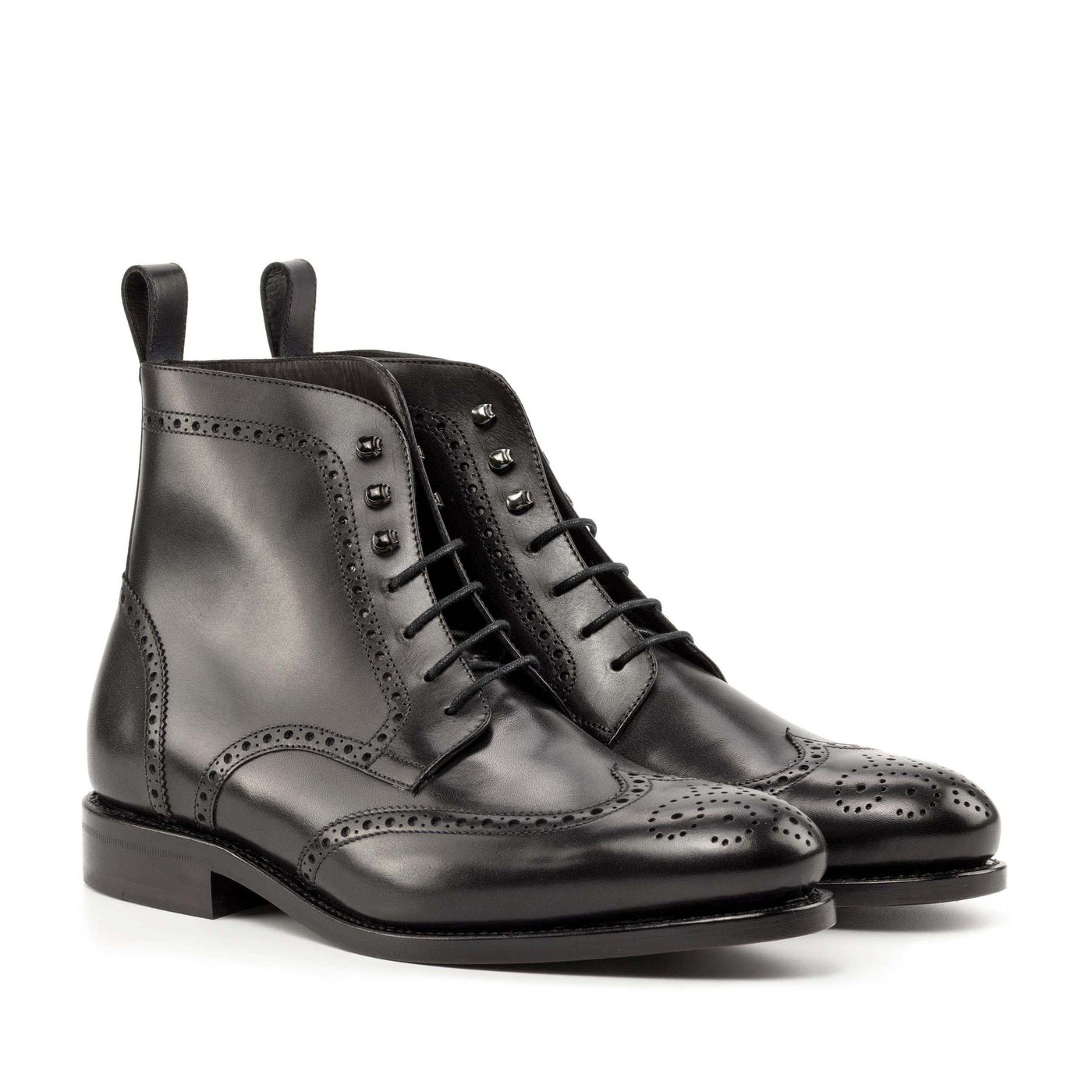 Atlas Military Brogue - black box calf