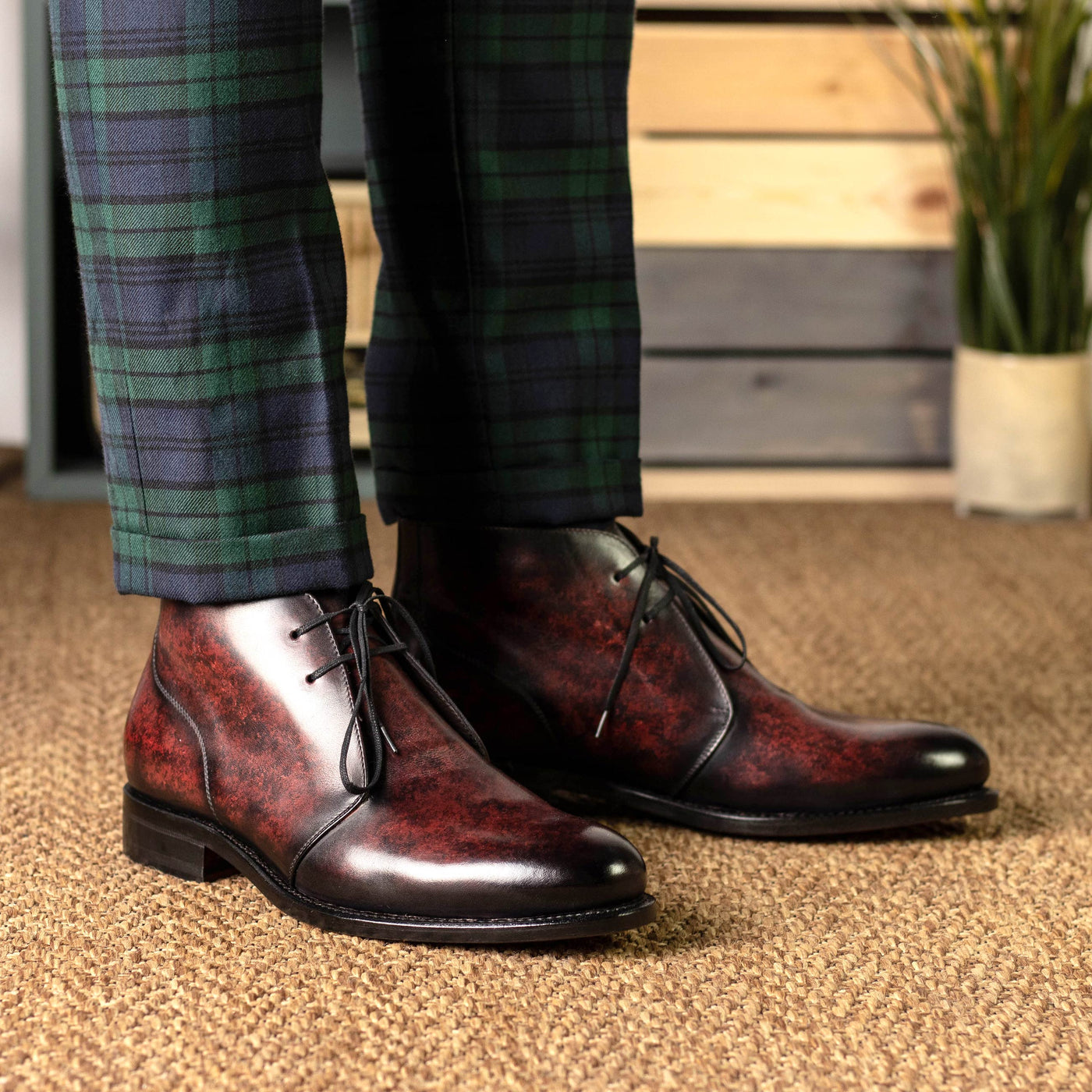 Echelon Chukka - Burgundy patina