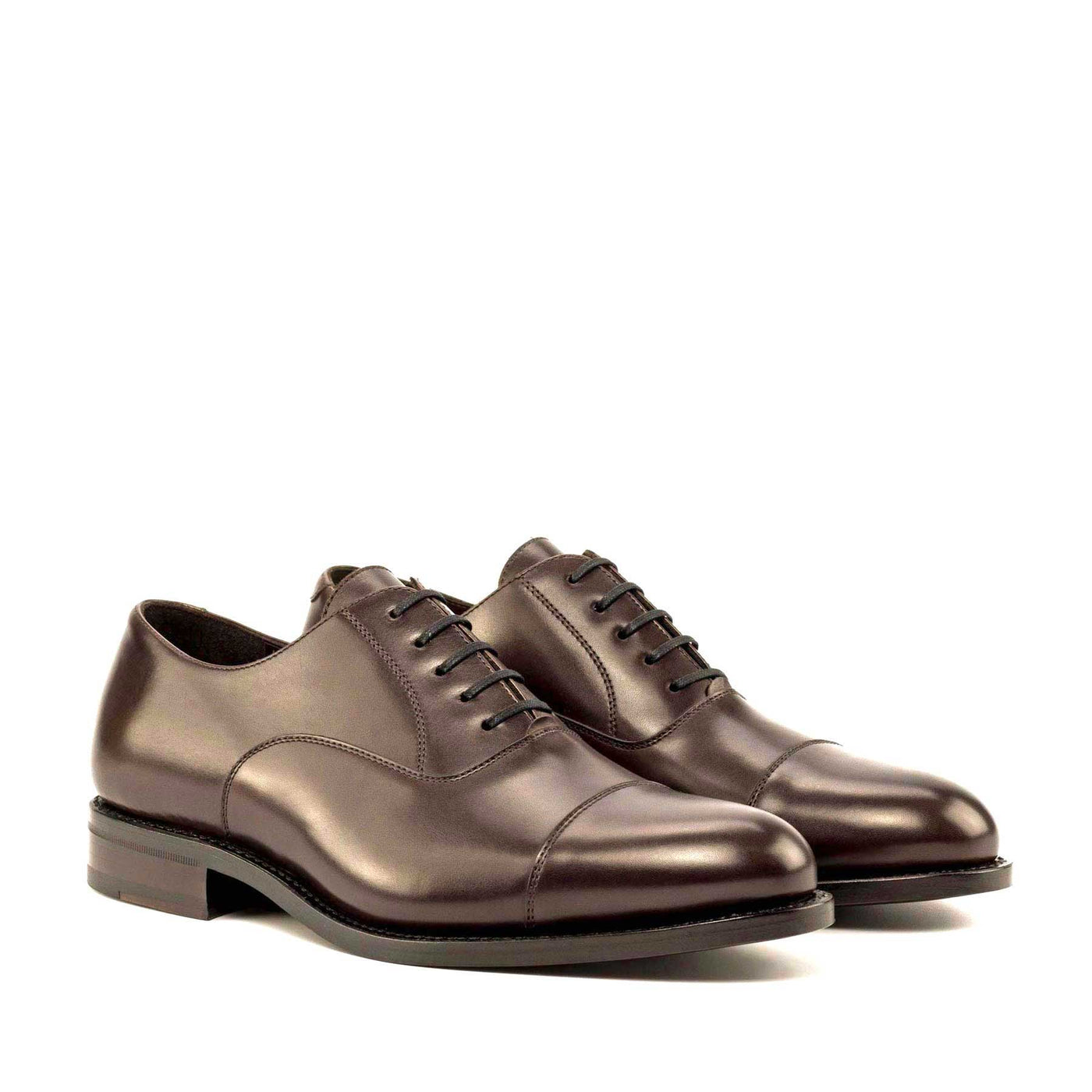 Langley Oxford - Dark brown box calf