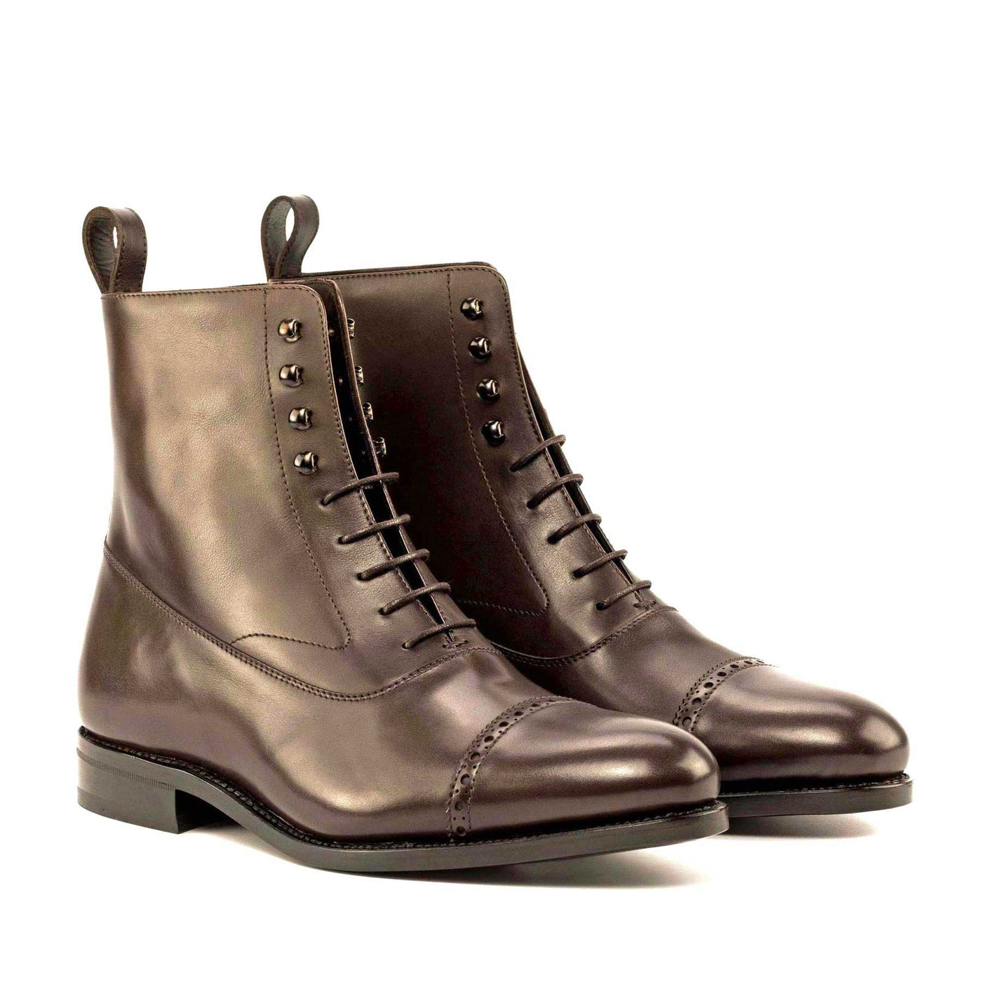 Stately Balmoral Boot - Dark brown box calf