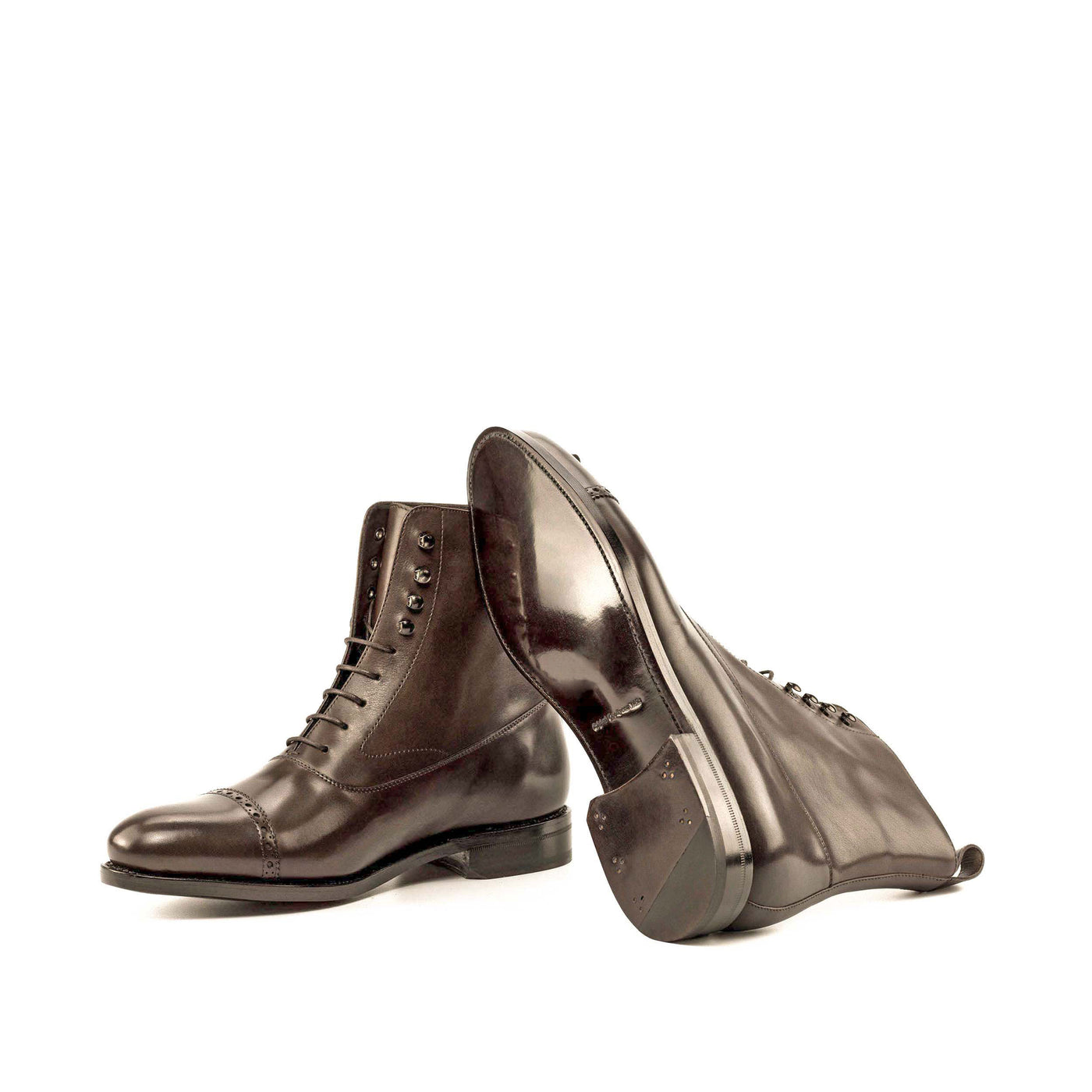 Stately Balmoral Boot - Dark brown box calf