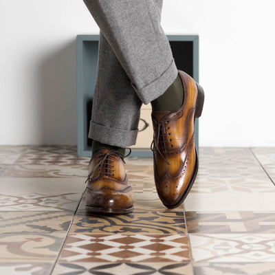 Ellsworth Full Brogue - Cognac patina