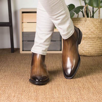 Giovanni Chelsea Boot Classic - Brown patina