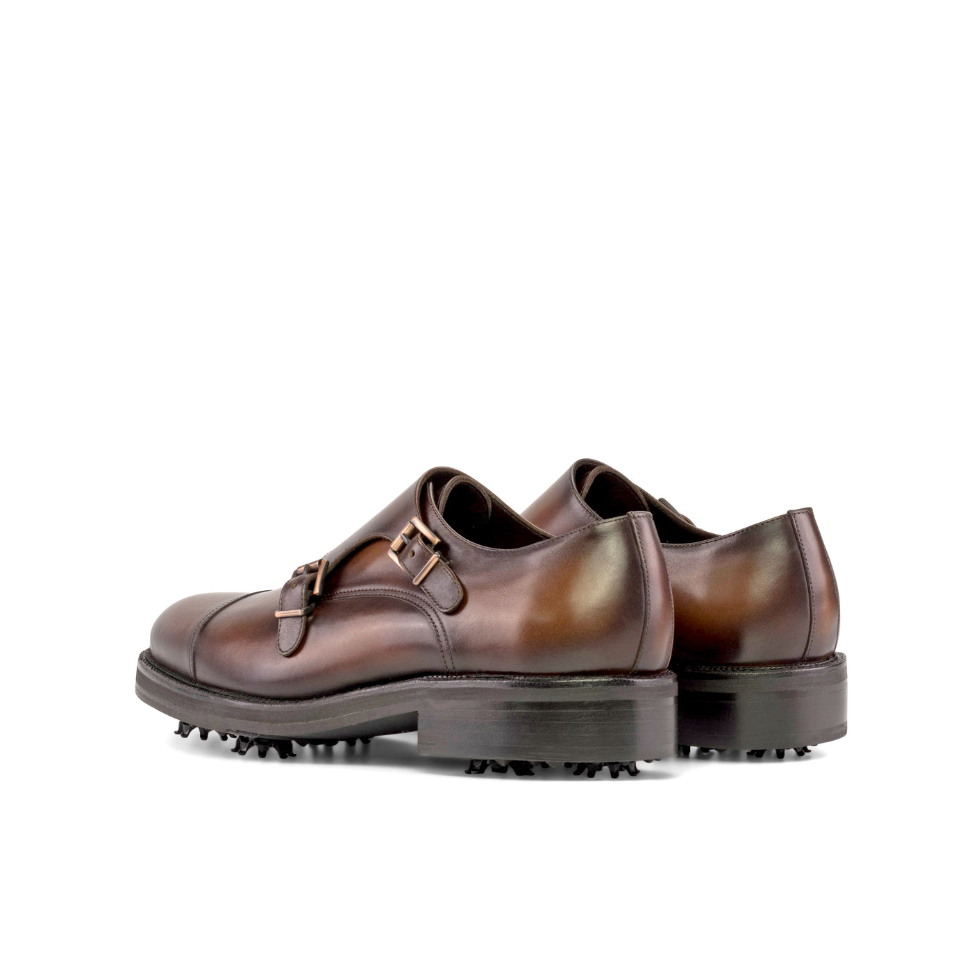 Valor Double Monk - Med Brown Box Calf