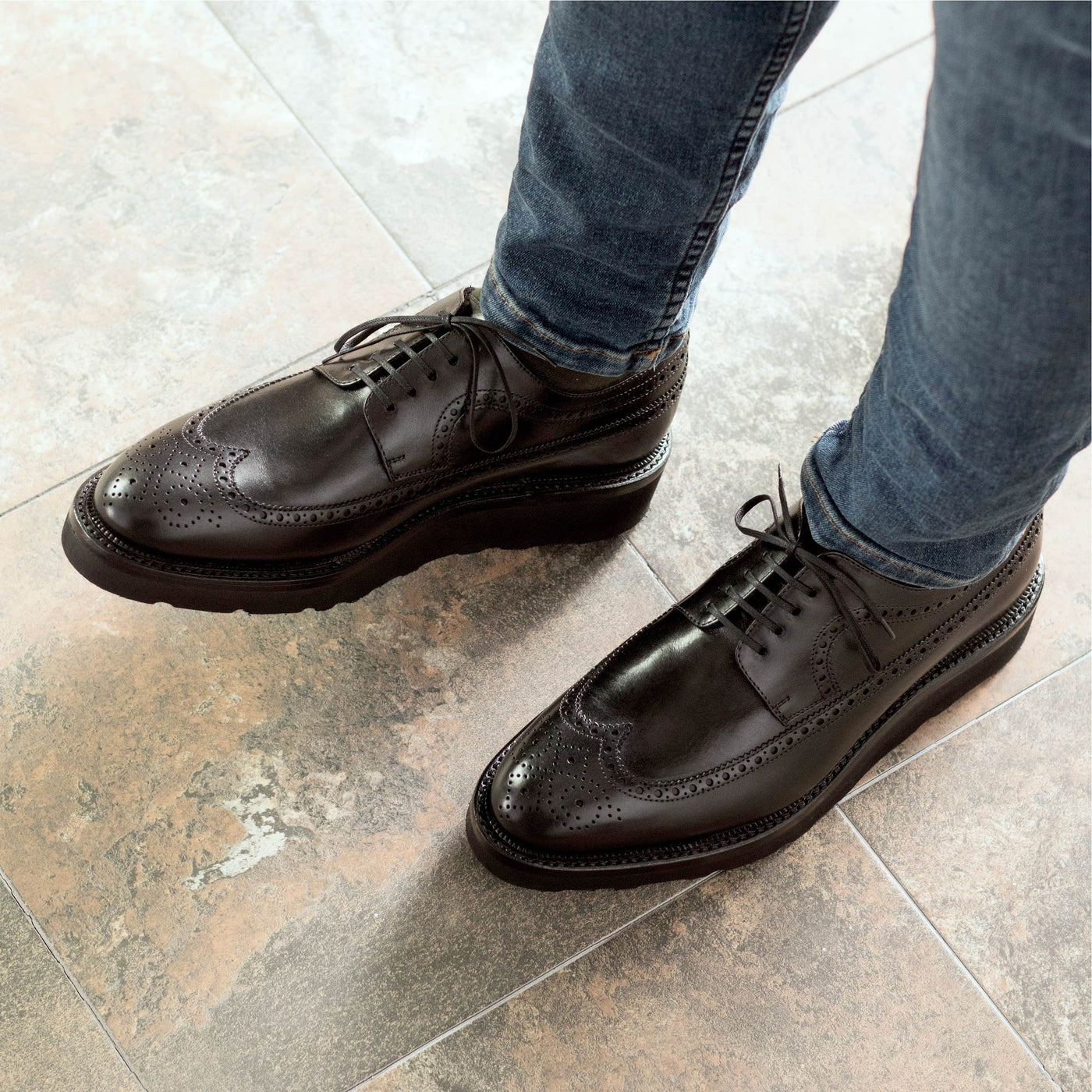 Opulent Longwing Blucher - Black box calf