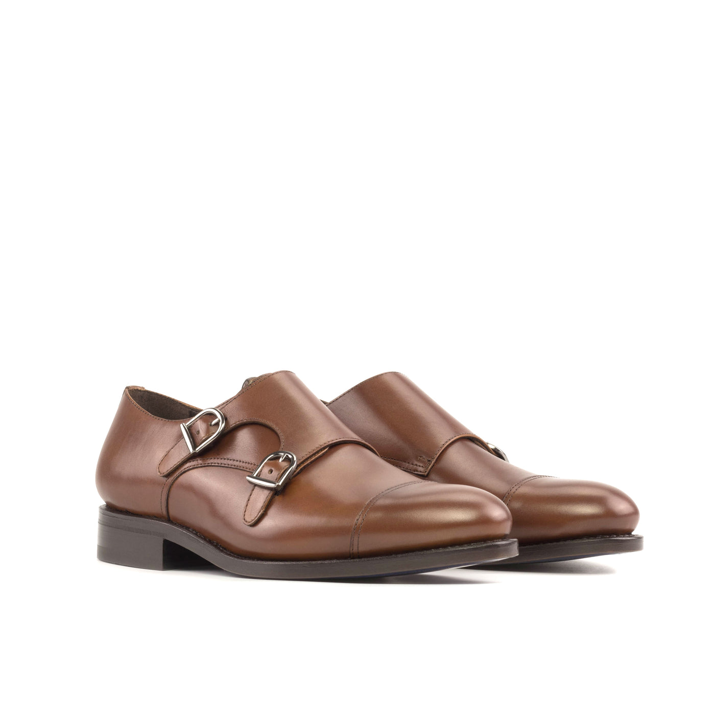 Zenith Double Monk - Med Brown Box Calf