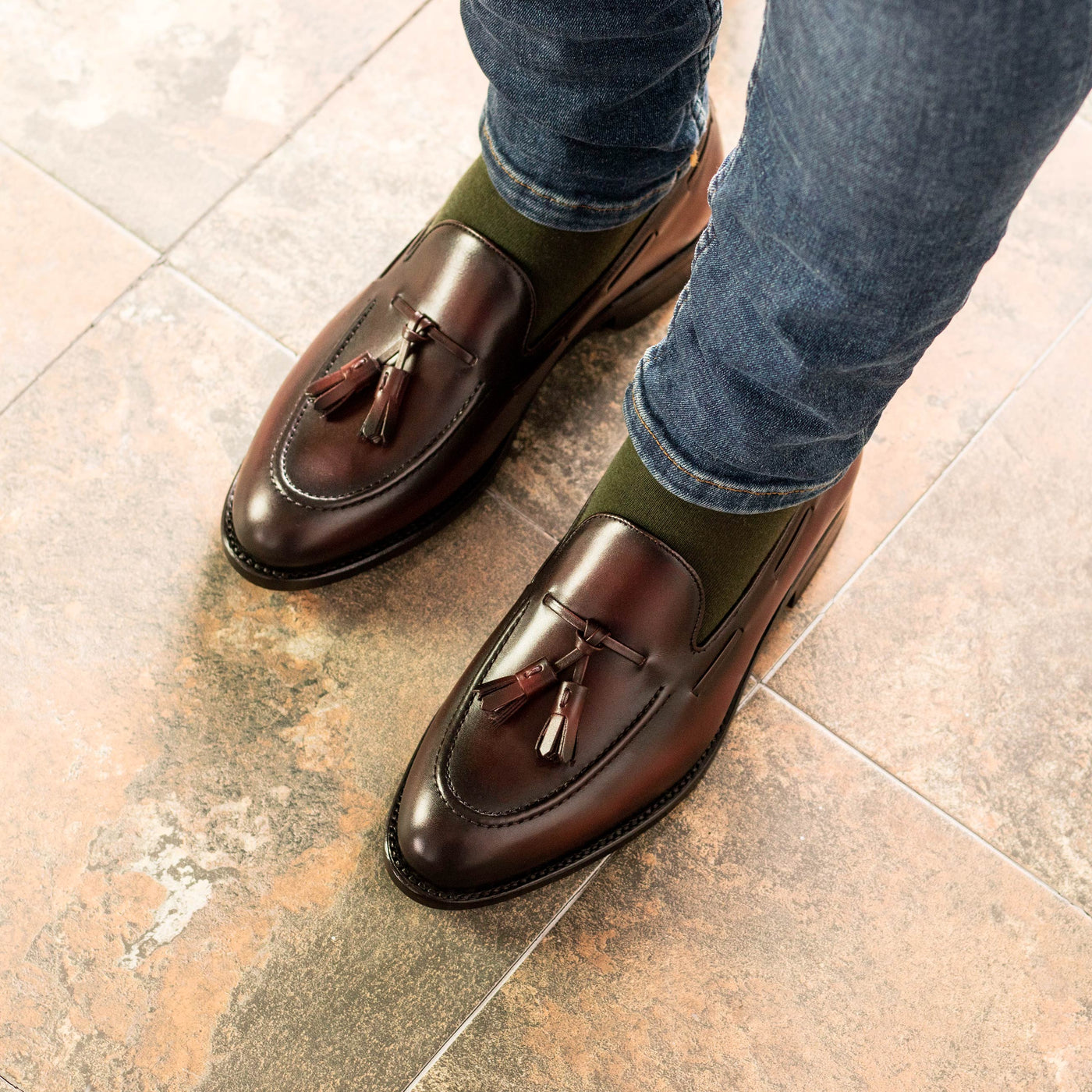 Seraph Loafer - Burgundy box calf