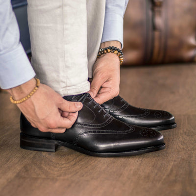 Montague Full Brogue - Black box calf