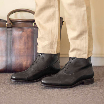 Regent Balmoral Boot - Black box calf