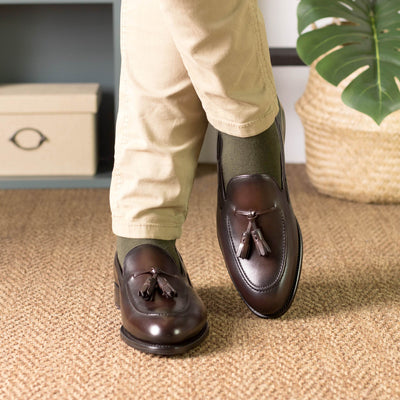 Pinnaclea Loafer - Dark brown box calf