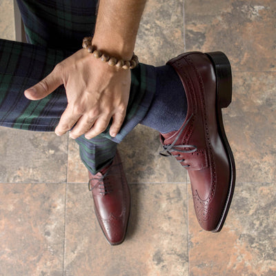 Prestige Longwing Blucher - Burgundy box calf