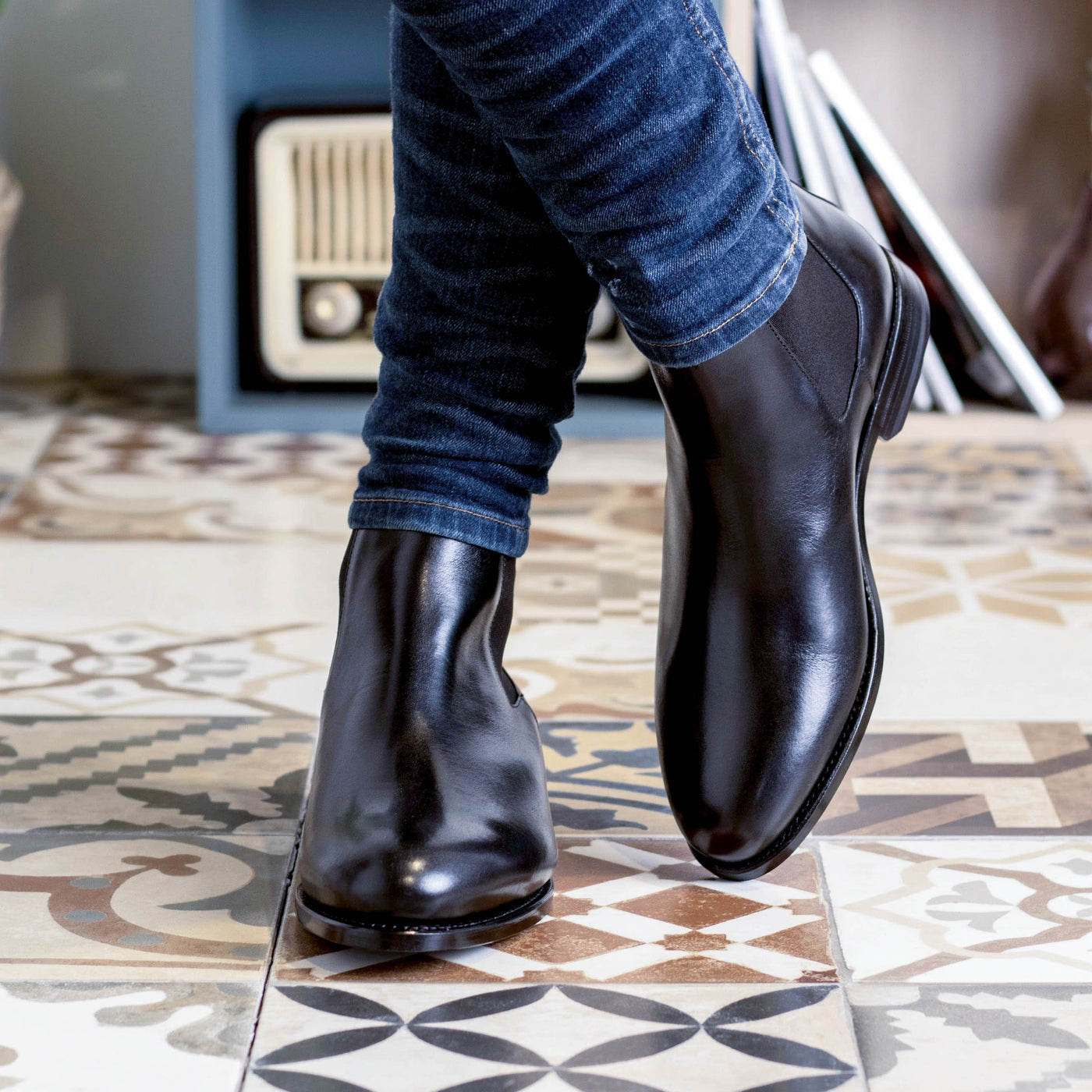 Lorenzo Chelsea Boot Classic - Black box calf