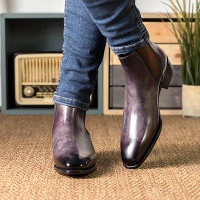 Alberto Chelsea Boot Classic - Aubergine patina