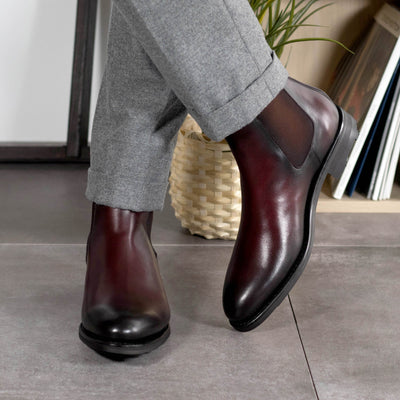 Fabrizio Chelsea Boot Classic - Burgundy box calf