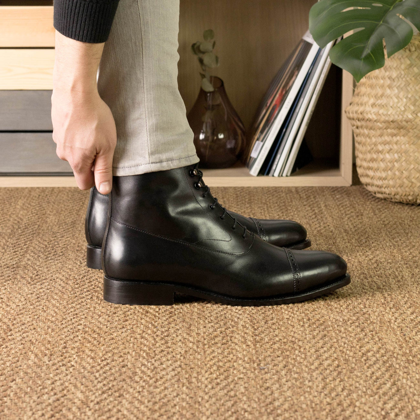 Elysian Balmoral Boot - Black box calf