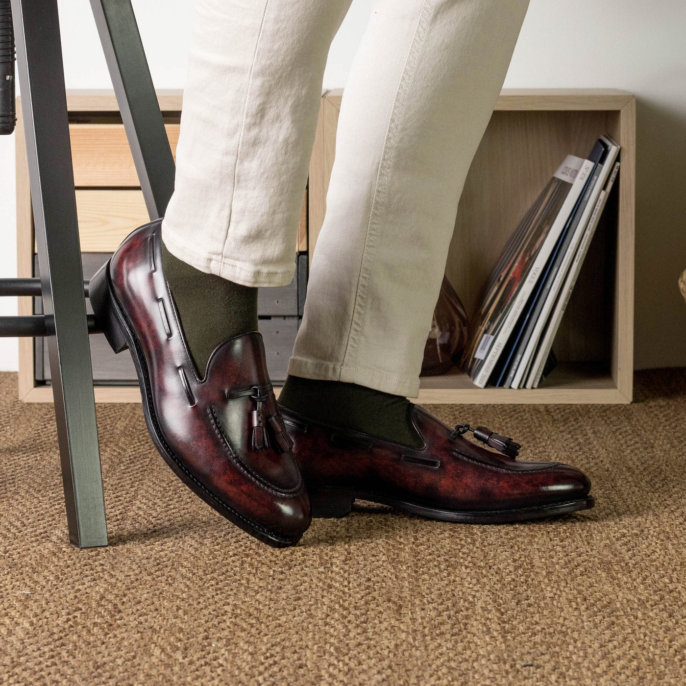 Ecliptico Loafer - Burgundy patina