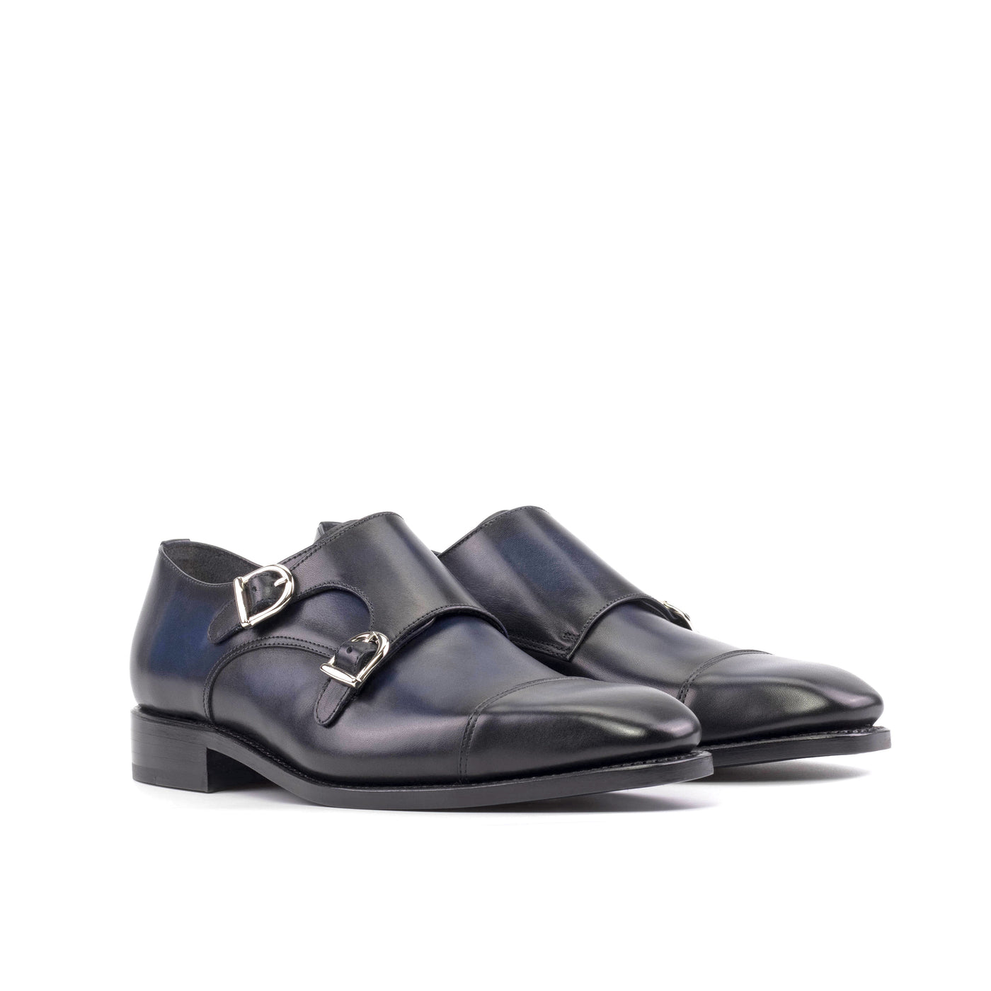 Phoenix Double Monk - Navy Box Calf