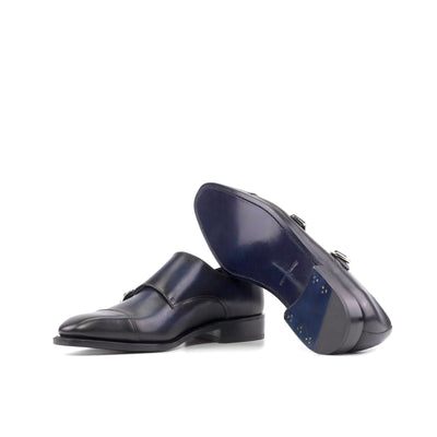 Phoenix Double Monk - Navy Box Calf