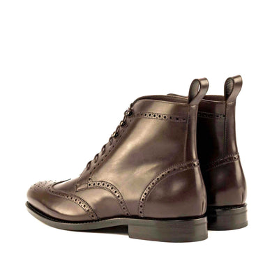 Commandeer Military Brogue - Dark brown box calf