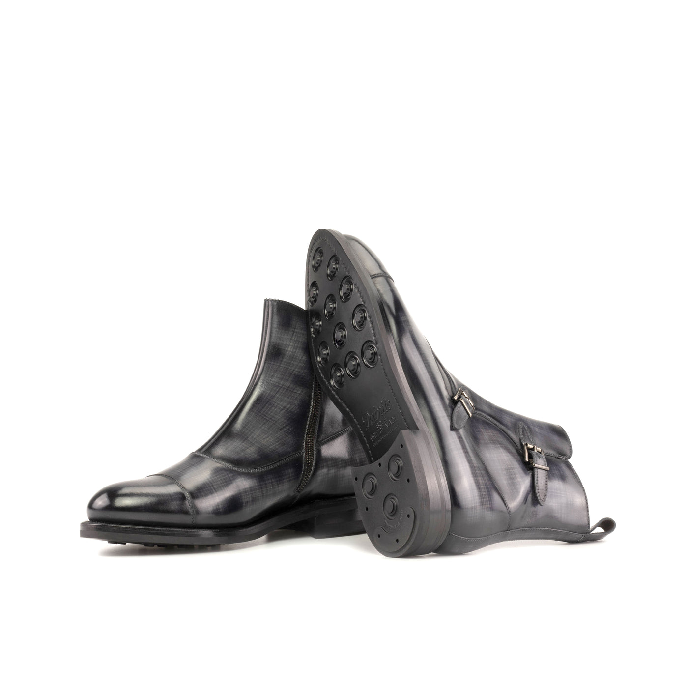 Nova Octavian Buckle Boot - Grey patina