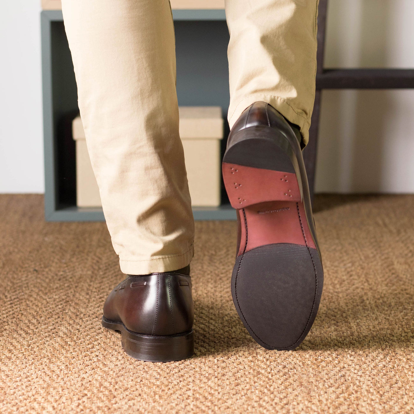 Pinnaclea Loafer - Dark brown box calf