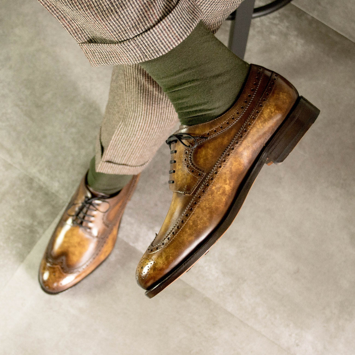 Vanguard Longwing Blucher - Cognac patina