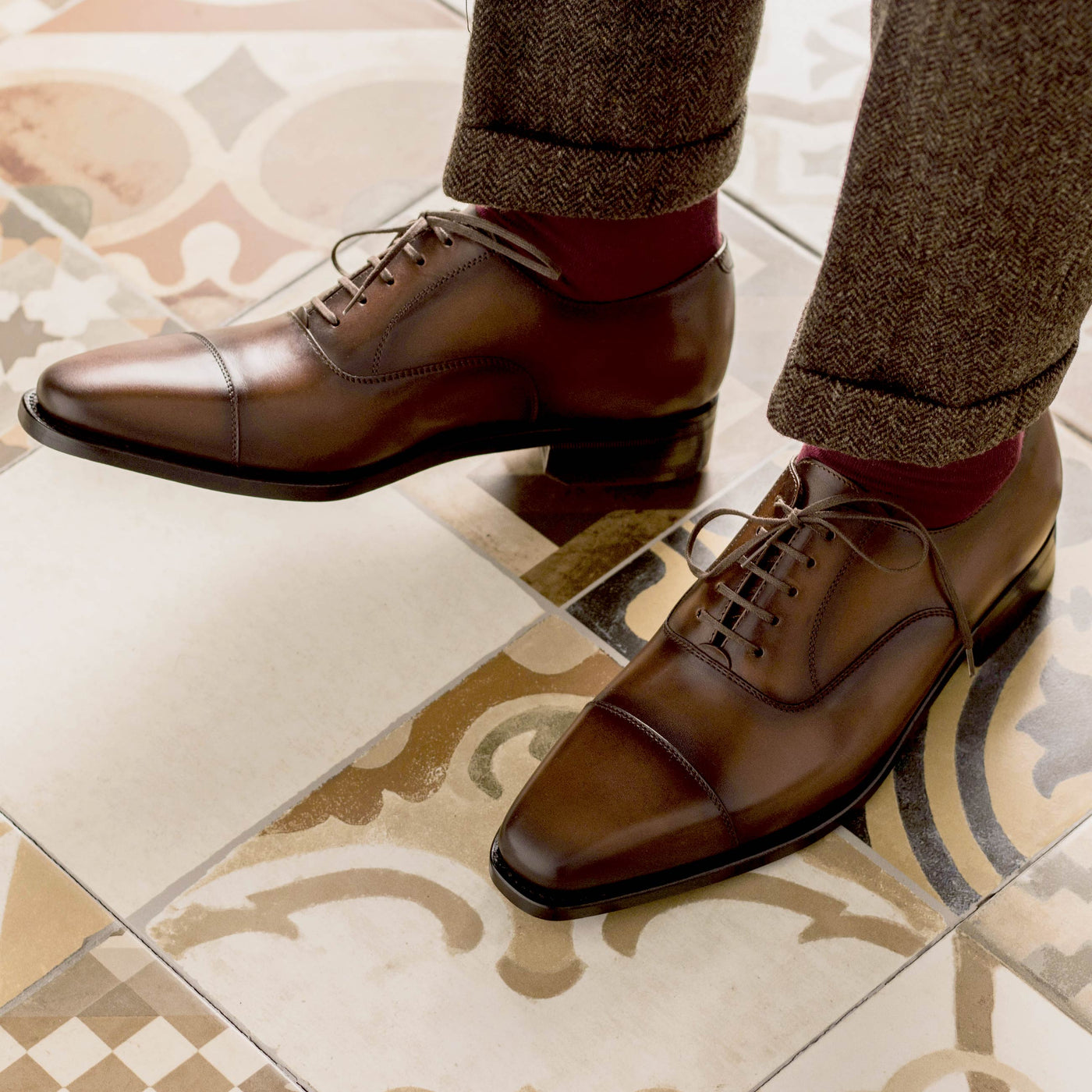 Ashford Oxford - Med brown box calf