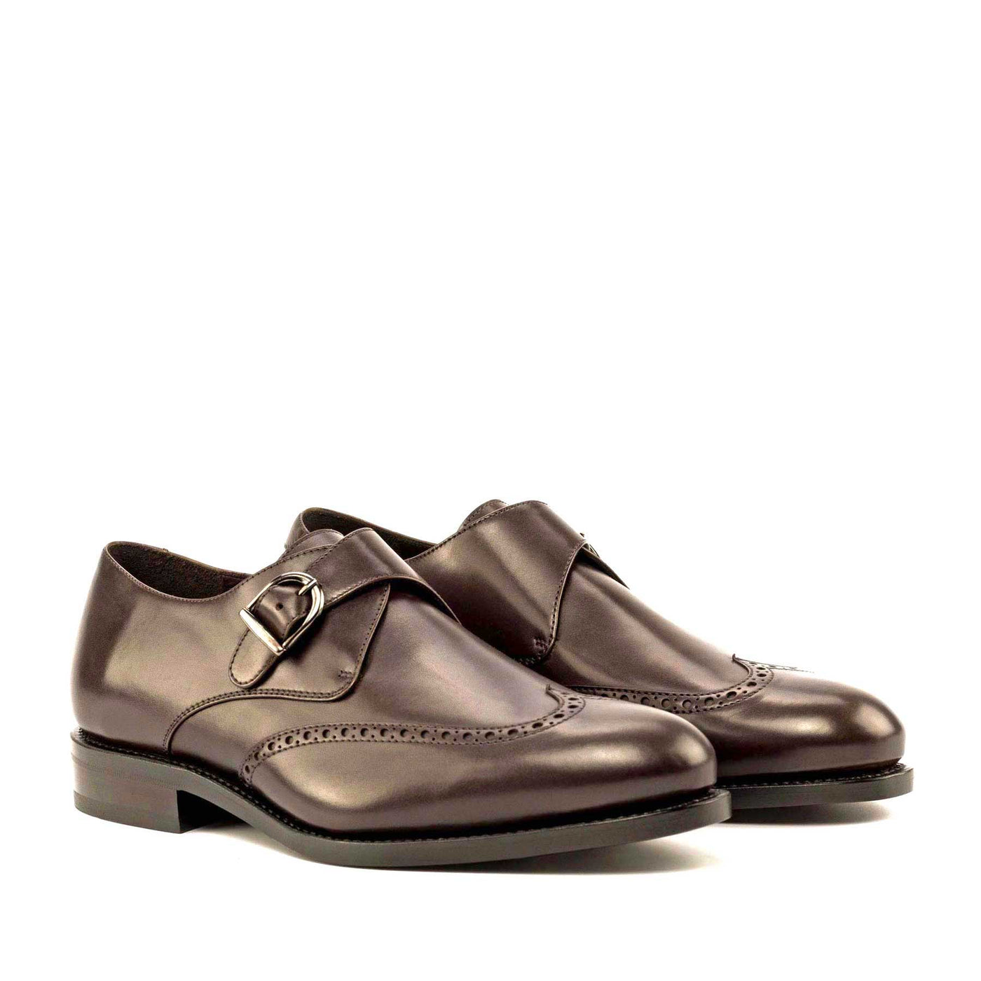 Eclat Single Monk - Dark brown box calf