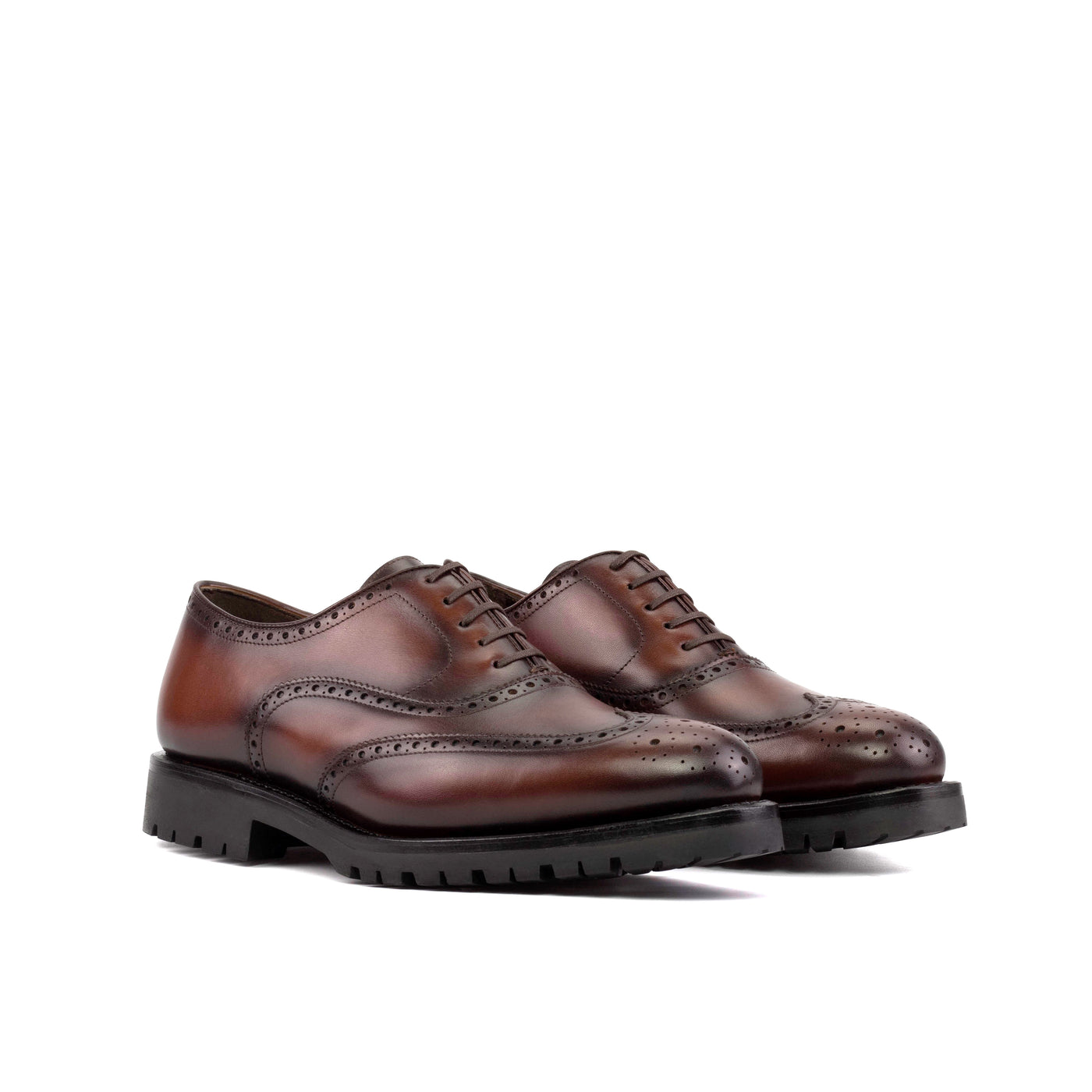 Cedric Full Brogue - med brown box calf