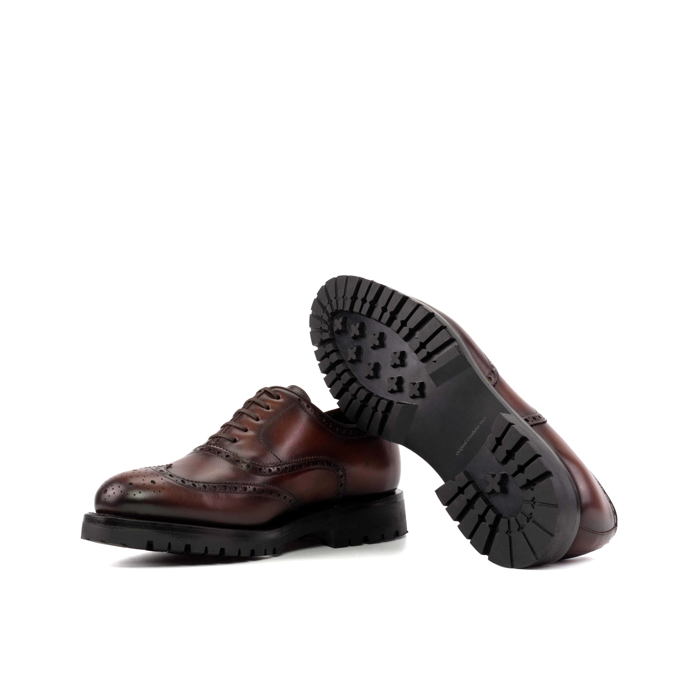 Cedric Full Brogue - med brown box calf