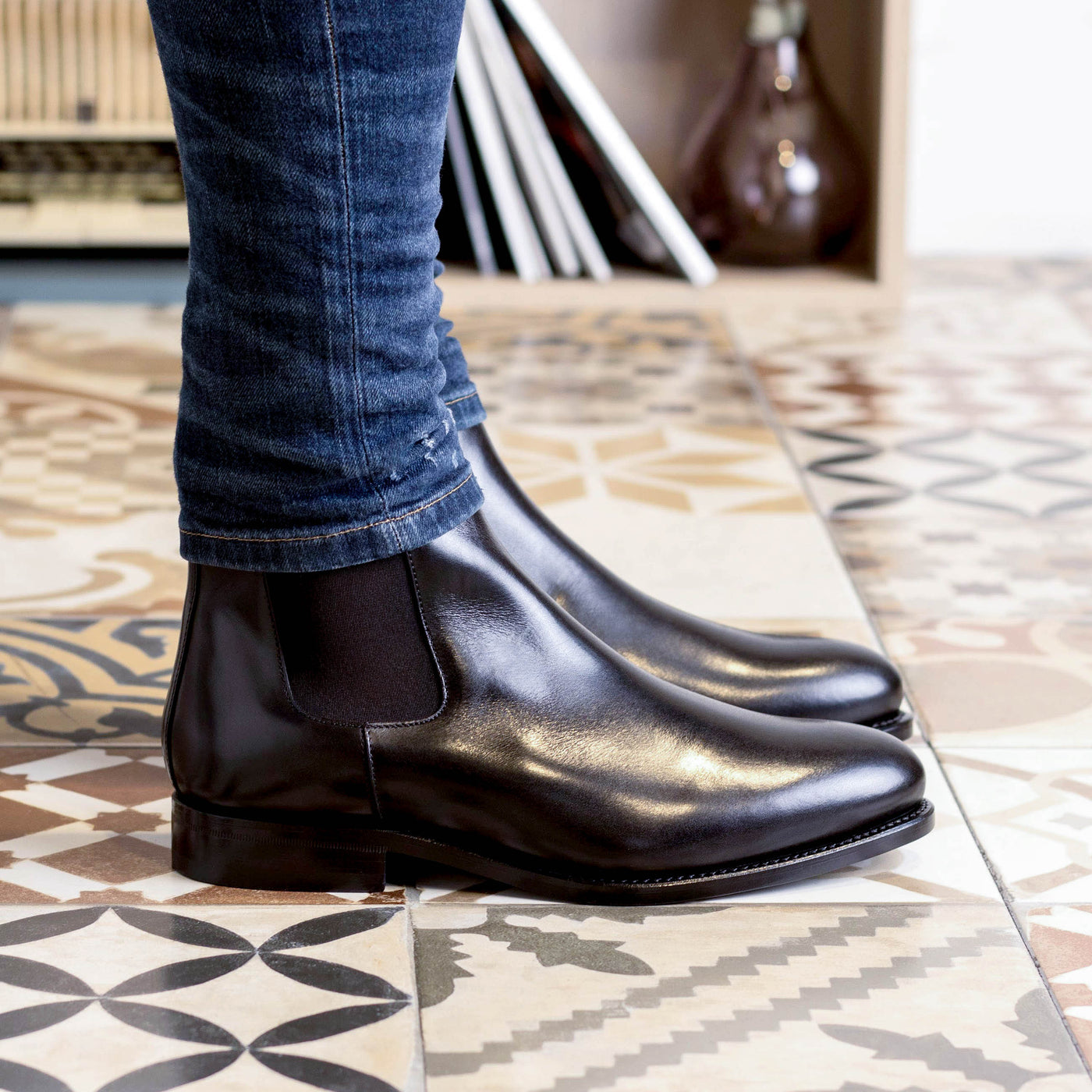 Lorenzo Chelsea Boot Classic - Black box calf