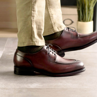 Edward Derby Split Toe - Burgundy vitello