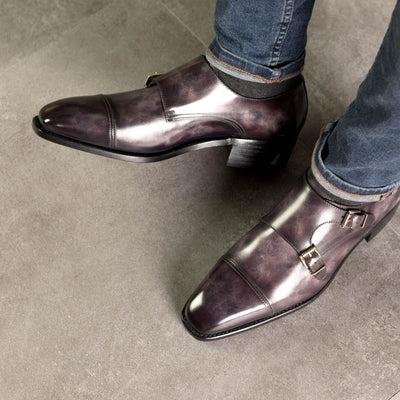 Orion Double Monk - Aubergine patina