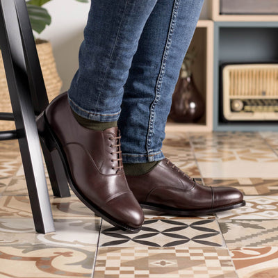 Chatsworth Oxford - Dark brown box calf