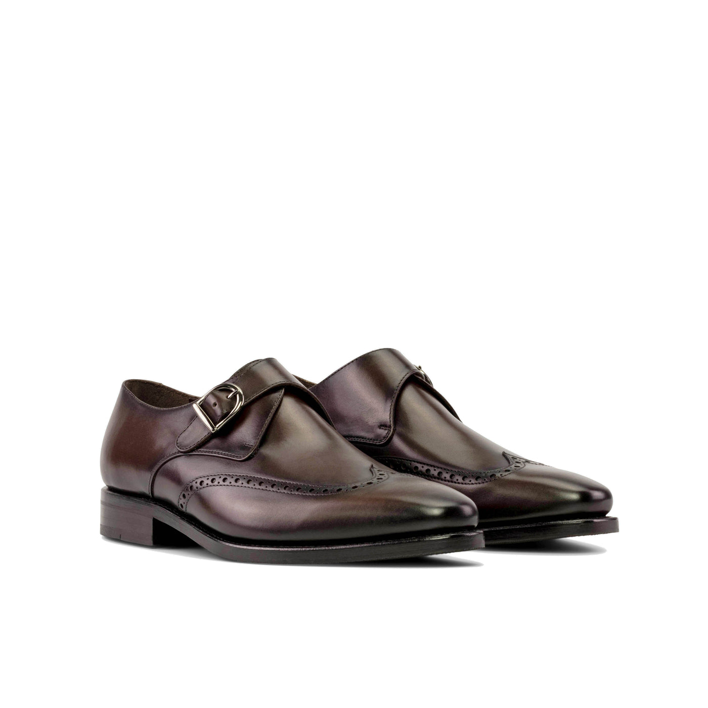 Maverick Single Monk - Dark brown box calf