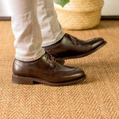 Charles Derby Split Toe - Dark brown vitello