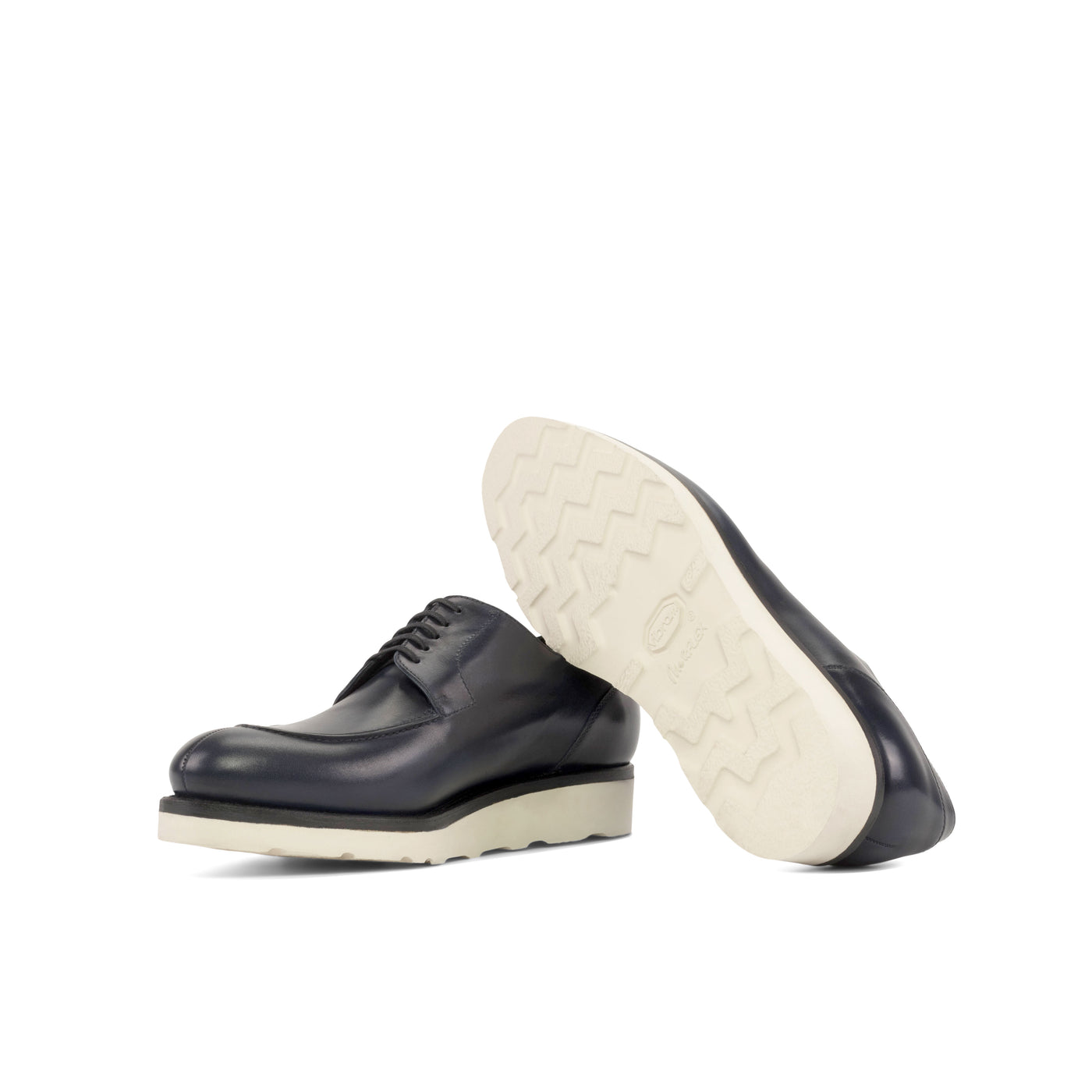 Benjamin Derby Split Toe - Navy box calf