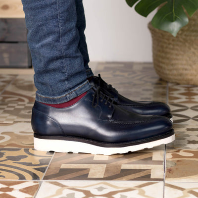 Benjamin Derby Split Toe - Navy box calf