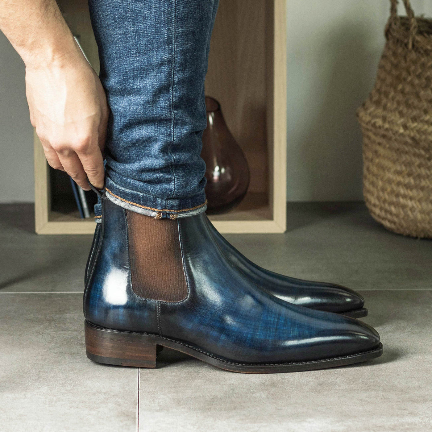 Giuliano Chelsea Boot Classic - Denim patina